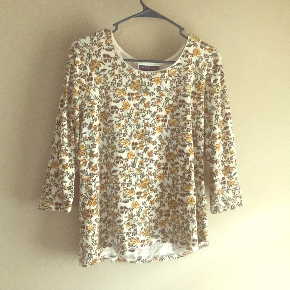 Karen Scott Petites | Yellow Floral Print